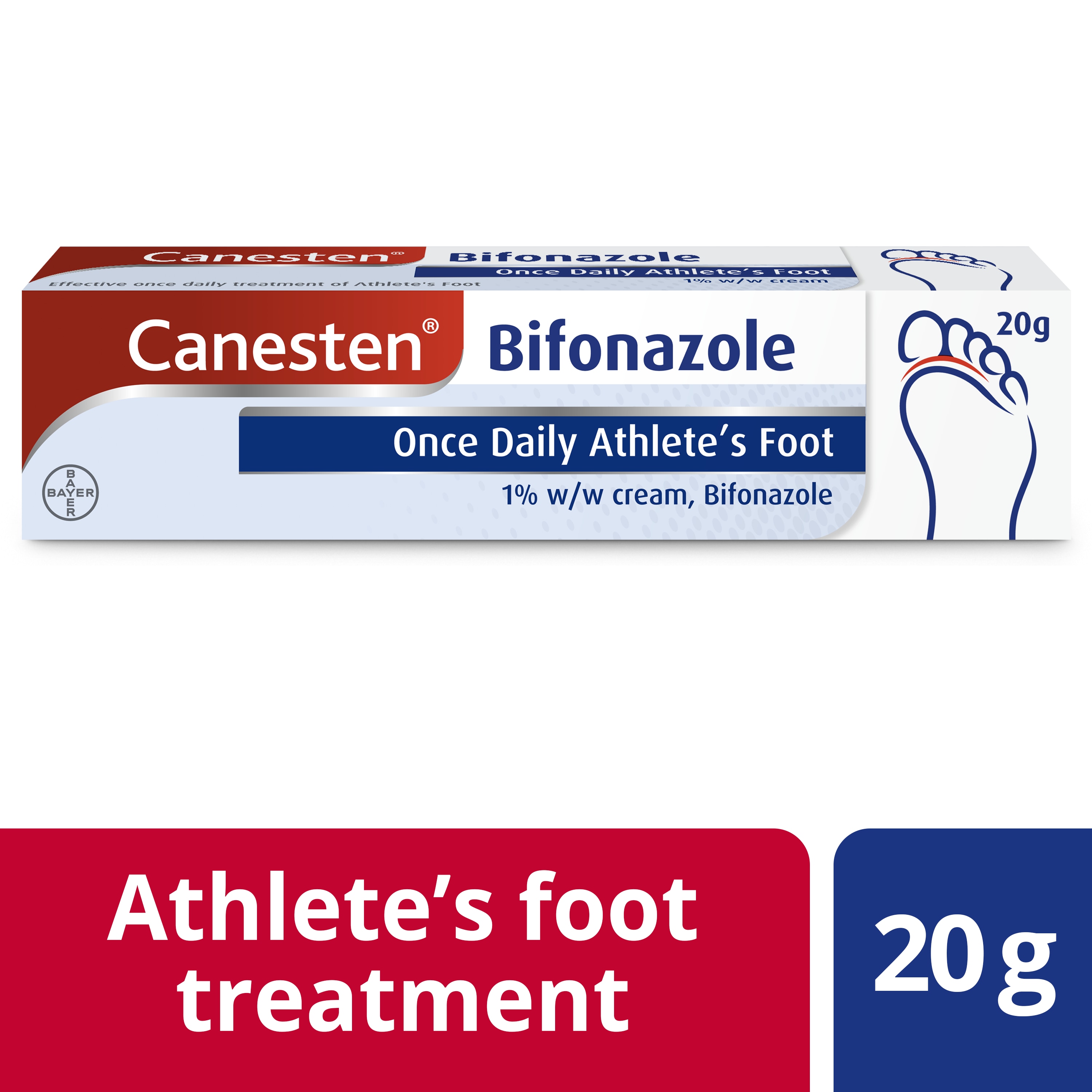 Canesten Bifonazole Once Daily Athlete’s Foot Cream for athlete’s foot treatment 
