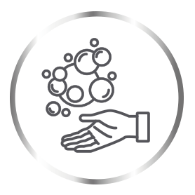 Canesten washing hands with soap icon