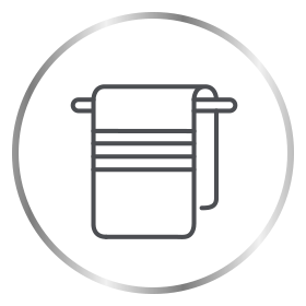 Canesten hanging bath towel icon