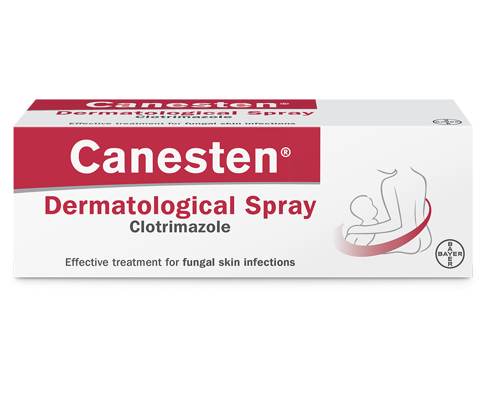 Canesten Dermatological Spray for ringworm, jock itch and fungal sweat rash treatment