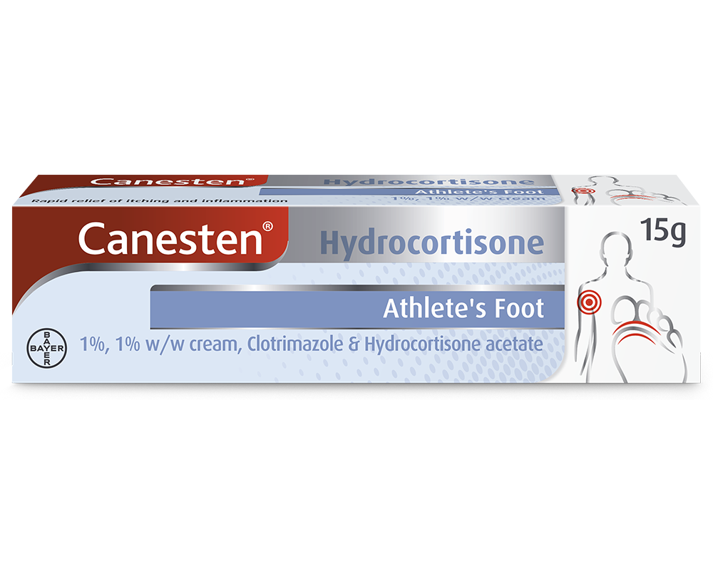 Canesten Hydrocortisone Athlete’s Foot 1% w/w Cream